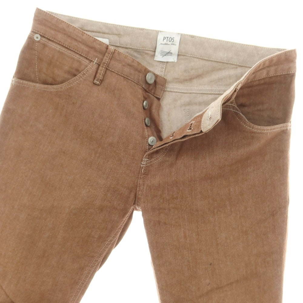 【中古】ピーティーゼロチンクエ PT05 REGGAE ストレッチ コットン カラーデニムパンツ ブラウン【 31 】【 状態ランクC 】【 メンズ 】