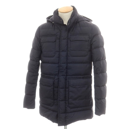 【中古】ヘルノ Herno ナイロン ダウンジャケット ネイビー【 44 】【 状態ランクB 】【 メンズ 】