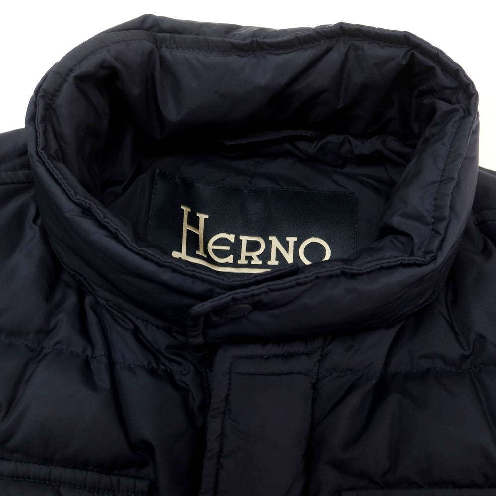 【中古】ヘルノ Herno ナイロン ダウンジャケット ネイビー【 44 】【 状態ランクB 】【 メンズ 】