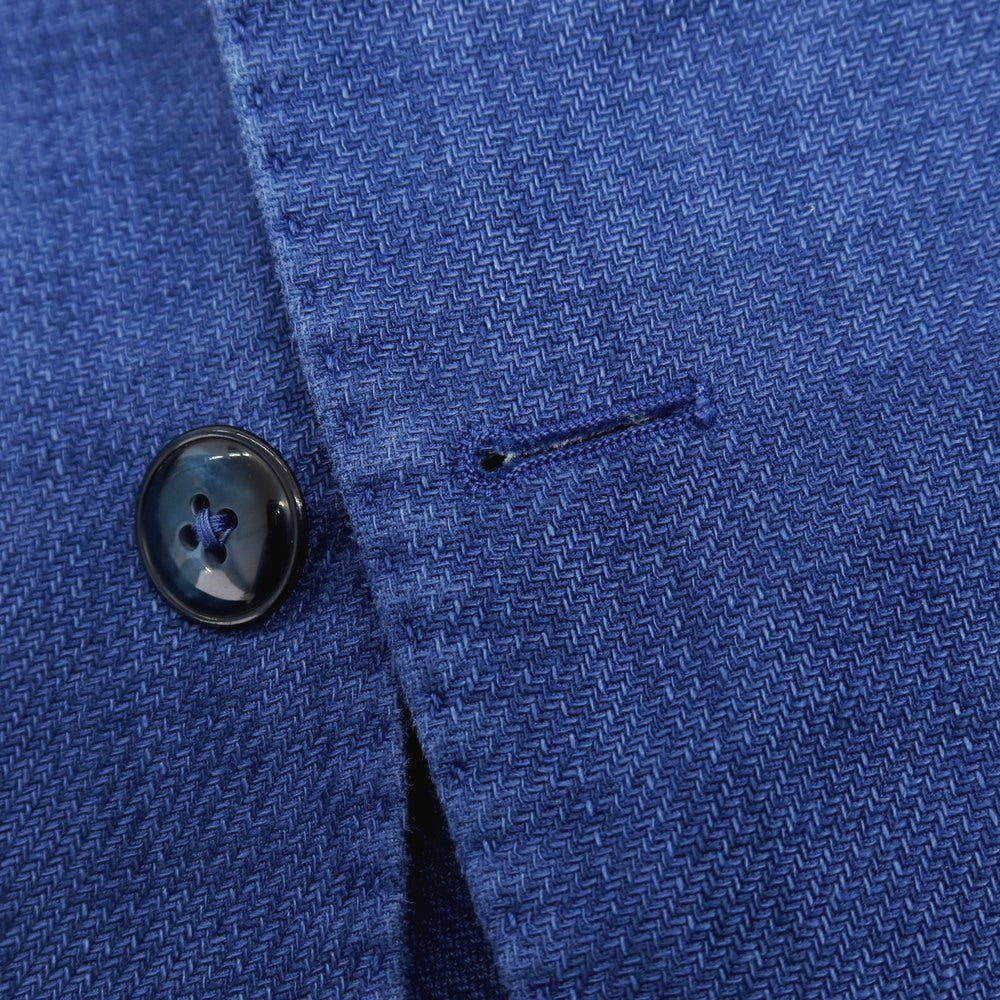 【中古】エルビーエム1911 L.B.M.1911 コットンリネン チェック 2B テーラードジャケット ブルー【サイズ42】【 状態ランクC 】【 メンズ 】