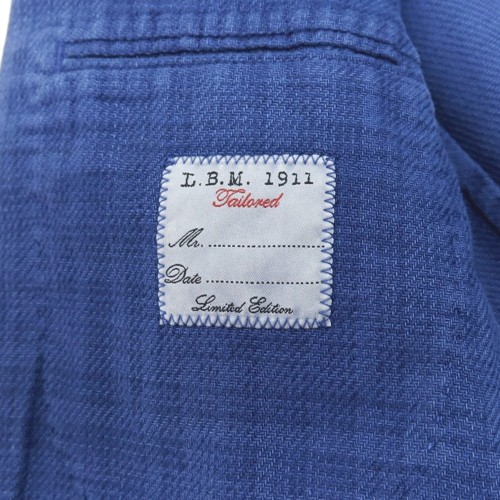 【中古】エルビーエム1911 L.B.M.1911 コットンリネン チェック 2B テーラードジャケット ブルー【サイズ42】【 状態ランクC 】【 メンズ 】