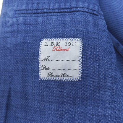 【中古】エルビーエム1911 L.B.M.1911 コットンリネン チェック 2B テーラードジャケット ブルー【サイズ42】【 状態ランクC 】【 メンズ 】