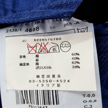 【中古】エルビーエム1911 L.B.M.1911 コットンリネン チェック 2B テーラードジャケット ブルー【サイズ42】【 状態ランクC 】【 メンズ 】