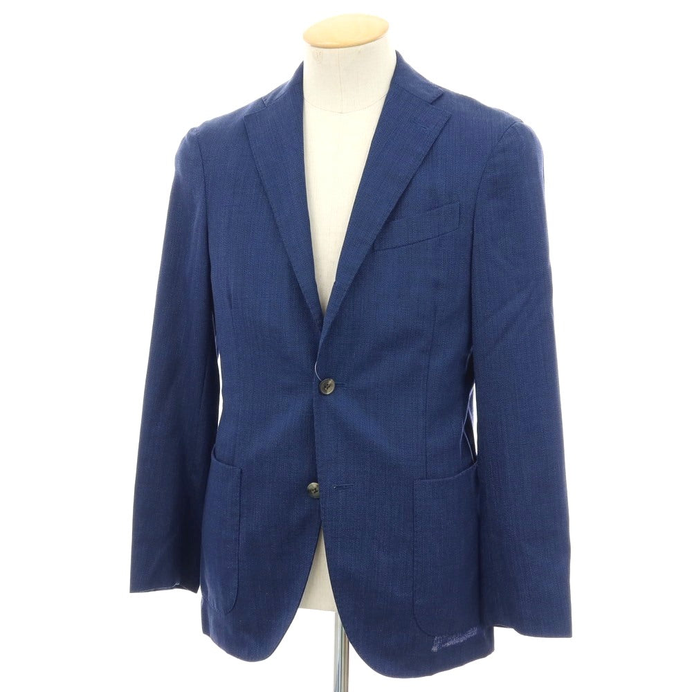 【中古】ボリオリ BOGLIOLI 50 K.JACKET ストレッチ ウール 3B テーラードジャケット ネイビー【サイズ42】【 状態ランクB 】【 メンズ 】