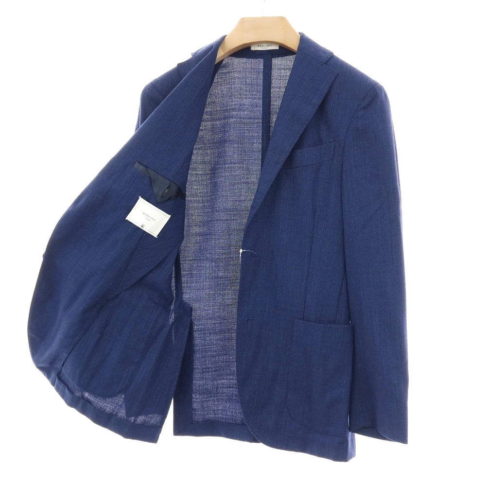 【中古】ボリオリ BOGLIOLI 50 K.JACKET ストレッチ ウール 3B テーラードジャケット ネイビー【サイズ42】【 状態ランクB 】【 メンズ 】