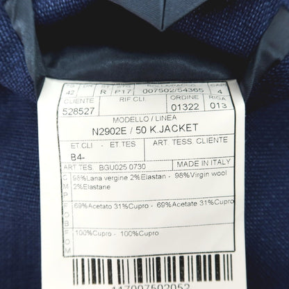 【中古】ボリオリ BOGLIOLI 50 K.JACKET ストレッチ ウール 3B テーラードジャケット ネイビー【サイズ42】【 状態ランクB 】【 メンズ 】