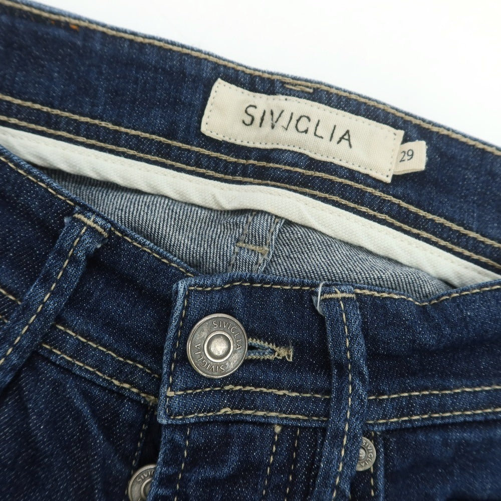 【中古】シビリア SIVIGLIA ストレッチコットン ジーンズ デニムパンツ ネイビー【サイズ29】【 状態ランクC 】【 メンズ 】[CPD]