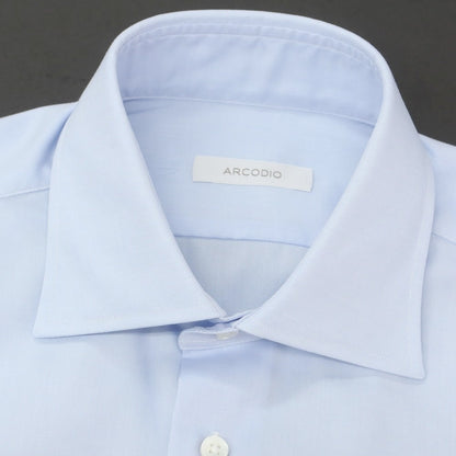 【中古】アルコディオ ARCODIO コットン セミワイドカラー ドレスシャツ ライトブルー【 37 】【 状態ランクA 】【 メンズ 】