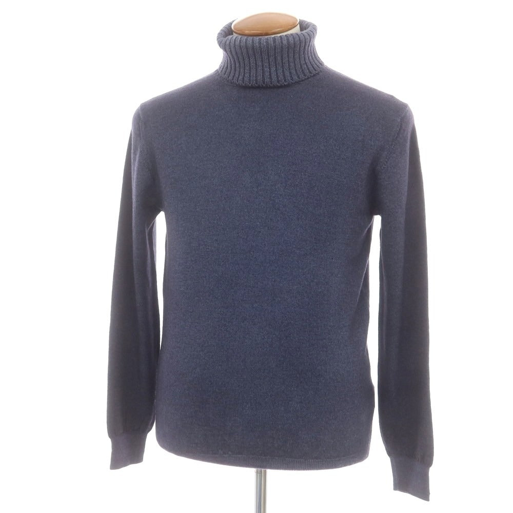 【中古】クルチアーニ CRUCIANI ハイゲージウール タートルネックニット ネイビー【 48 】【 状態ランクC 】【 メンズ 】
