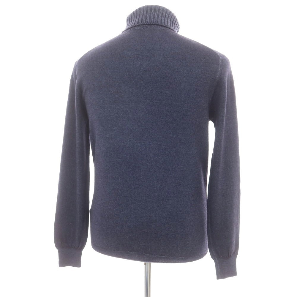 【中古】クルチアーニ CRUCIANI ハイゲージウール タートルネックニット ネイビー【 48 】【 状態ランクC 】【 メンズ 】