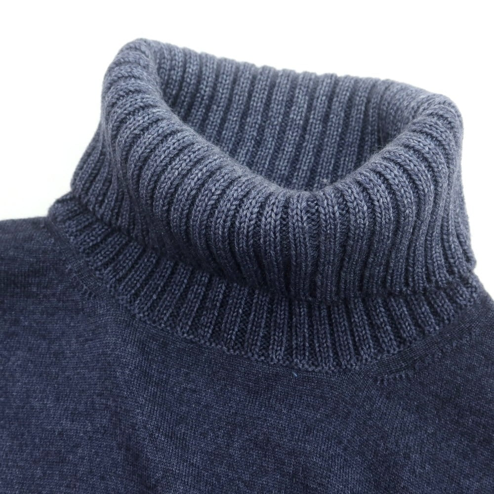 【中古】クルチアーニ CRUCIANI ハイゲージウール タートルネックニット ネイビー【 48 】【 状態ランクC 】【 メンズ 】