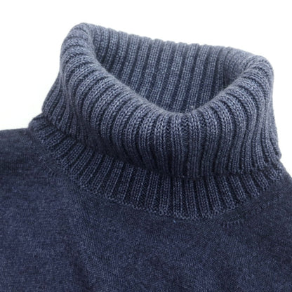 【中古】クルチアーニ CRUCIANI ハイゲージウール タートルネックニット ネイビー【 48 】【 状態ランクC 】【 メンズ 】