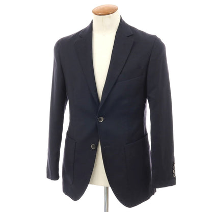【中古】ハケットロンドン HACKETT LONDON ウール 2B テーラードジャケット ネイビー【サイズ36R/46R（M位）】【 状態ランクC 】【 メンズ 】