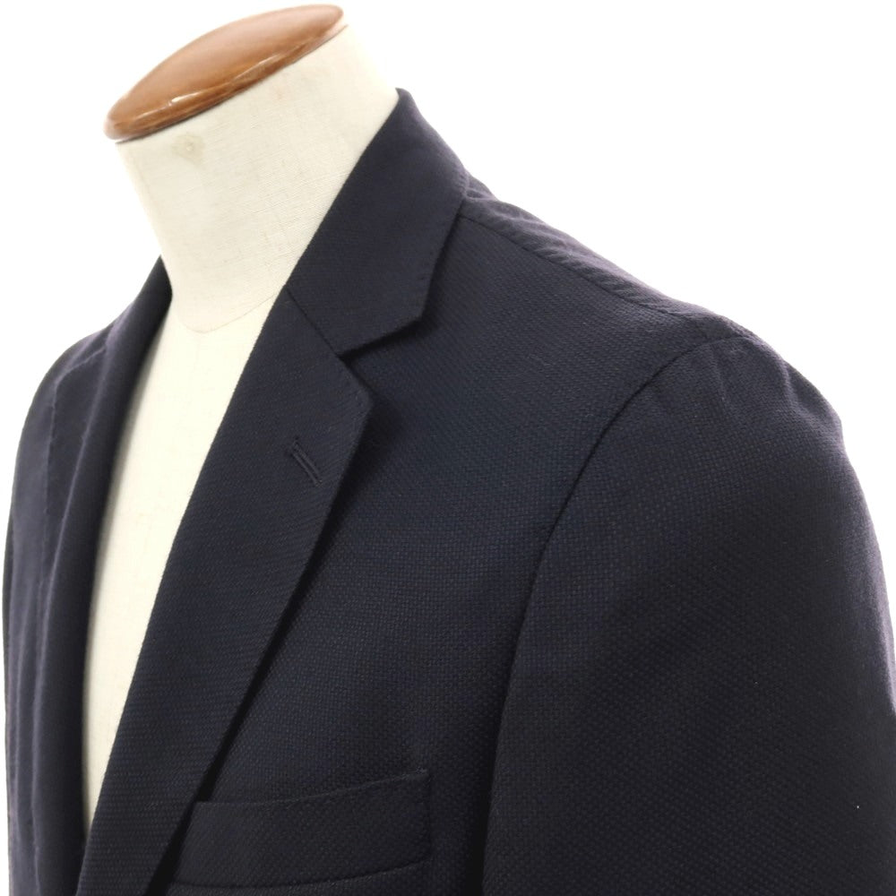 【中古】ハケットロンドン HACKETT LONDON ウール 2B テーラードジャケット ネイビー【サイズ36R/46R（M位）】【 状態ランクC 】【 メンズ 】