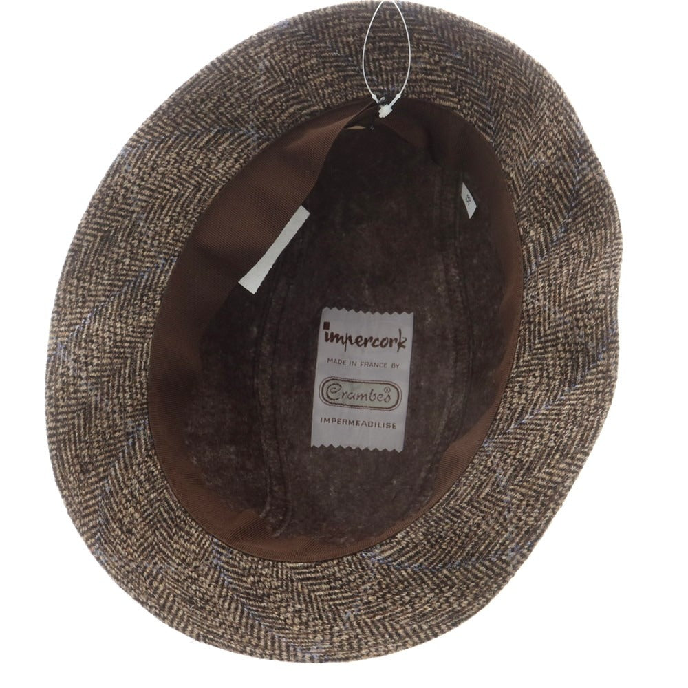 【中古】インパーコルク IMPERCORK Paris ウール ハット ブラウン系【 58 】【 状態ランクA 】【 メンズ 】