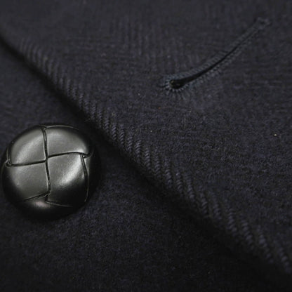 【中古】チェスターバリー Chester Barrie ウール ダブルブレストコート サヴィルロウ ネイビー【サイズ表記なし（M位）】【 状態ランクC 】【 メンズ 】