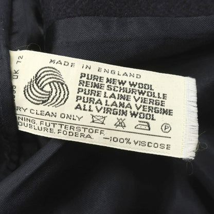 【中古】チェスターバリー Chester Barrie ウール ダブルブレストコート サヴィルロウ ネイビー【サイズ表記なし（M位）】【 状態ランクC 】【 メンズ 】