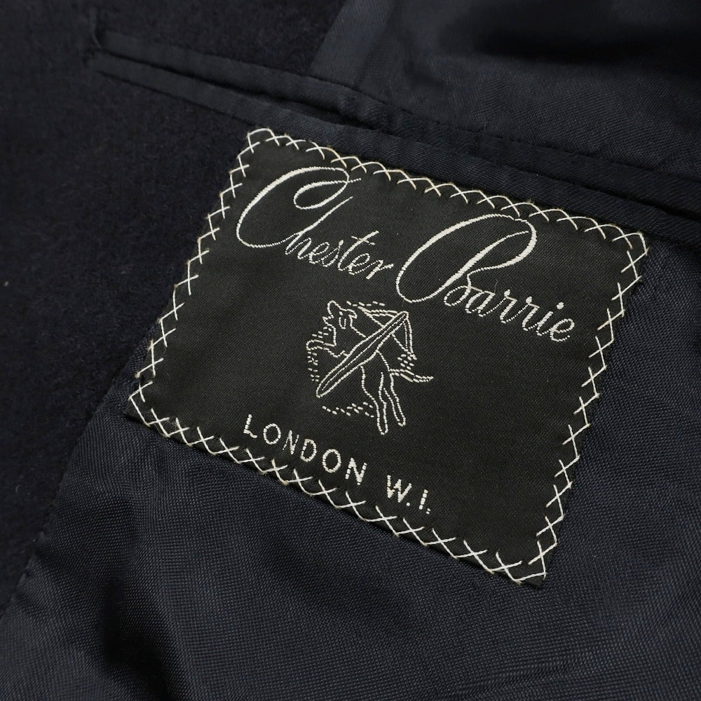【中古】チェスターバリー Chester Barrie ウール ダブルブレストコート サヴィルロウ ネイビー【サイズ表記なし（M位）】【 状態ランクC 】【 メンズ 】