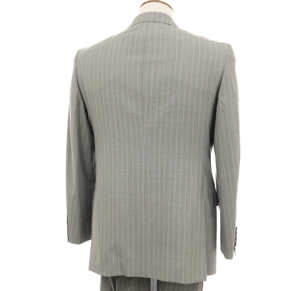 【中古】チェスターバリー Chester Barrie ウール ストライプ 2つボタンスーツ ライトグレー【サイズD7-36】【 状態ランクB 】【 メンズ 】