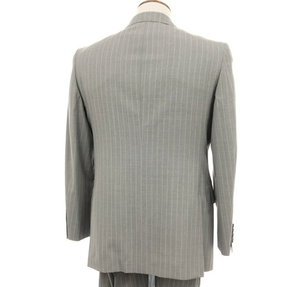【中古】チェスターバリー Chester Barrie ウール ストライプ 2つボタンスーツ ライトグレー【サイズD7-36】【 状態ランクB 】【 メンズ 】