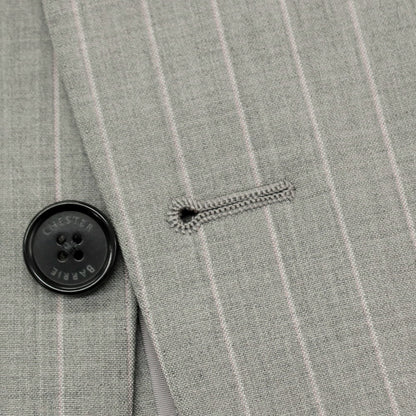 【中古】チェスターバリー Chester Barrie ウール ストライプ 2つボタンスーツ ライトグレー【サイズD7-36】【 状態ランクB 】【 メンズ 】