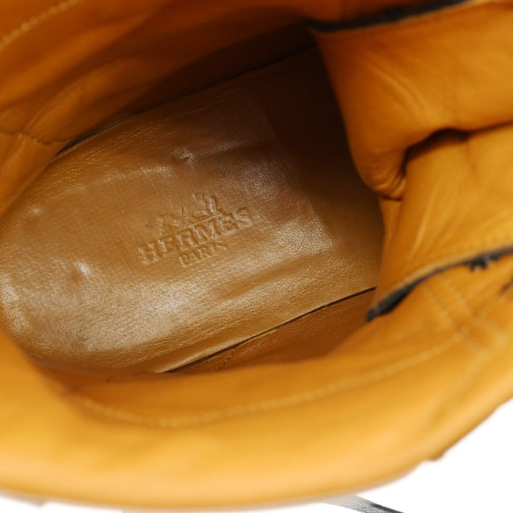 【中古】エルメス HERMES レザー ロングブーツ ブラック【 41 1/2 】【 状態ランクB 】【 メンズ 】