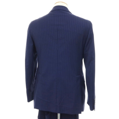 【中古】タリアトーレ TAGLIATORE Brilla per il gusto別注 ウール ストライプ 2つボタンスーツ ネイビーブルー【サイズ44】【 状態ランクB 】【 メンズ 】