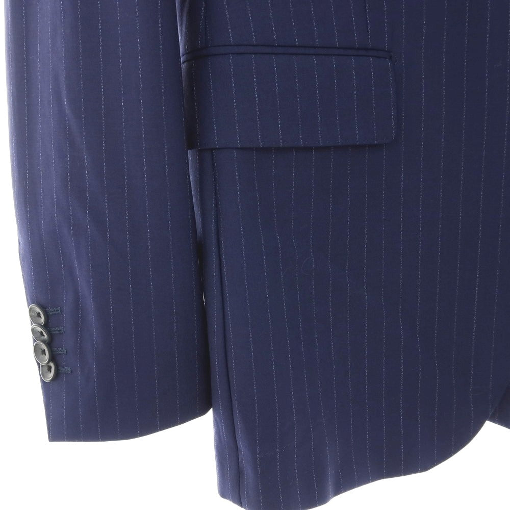 【中古】タリアトーレ TAGLIATORE Brilla per il gusto別注 ウール ストライプ 2つボタンスーツ ネイビーブルー【サイズ44】【 状態ランクB 】【 メンズ 】