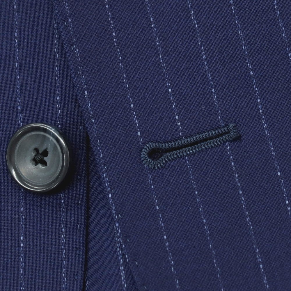 【中古】タリアトーレ TAGLIATORE Brilla per il gusto別注 ウール ストライプ 2つボタンスーツ ネイビーブルー【サイズ44】【 状態ランクB 】【 メンズ 】