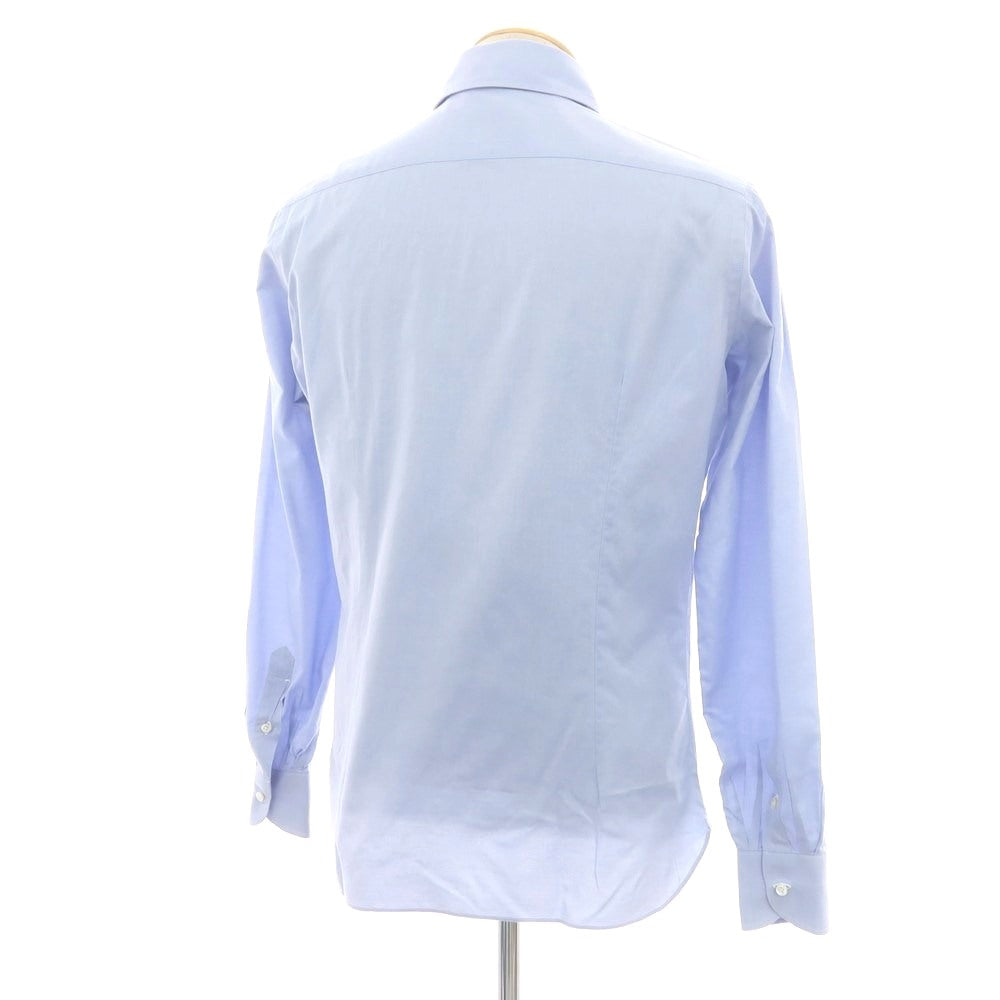 【中古】ルイジ ボレッリ Luigi Borrelli コットン ホリゾンタルカラー ドレスシャツ ライトブルー【 38 】【 状態ランクB 】【 メンズ 】