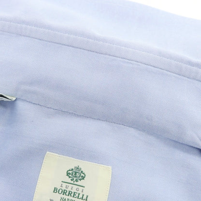 【中古】ルイジ ボレッリ Luigi Borrelli コットン ホリゾンタルカラー ドレスシャツ ライトブルー【 38 】【 状態ランクB 】【 メンズ 】