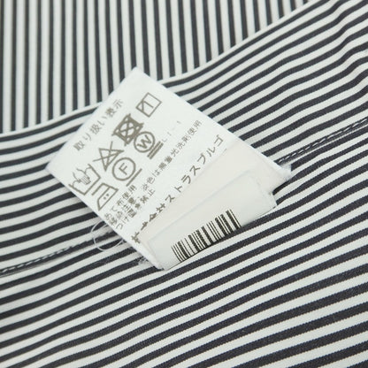 【中古】バルバ ダンディライフ BARBA DANDY LIFE コットン ストライプ ワイドカラー ドレスシャツ ブラックxホワイト【 38 】【 状態ランクA 】【 メンズ 】