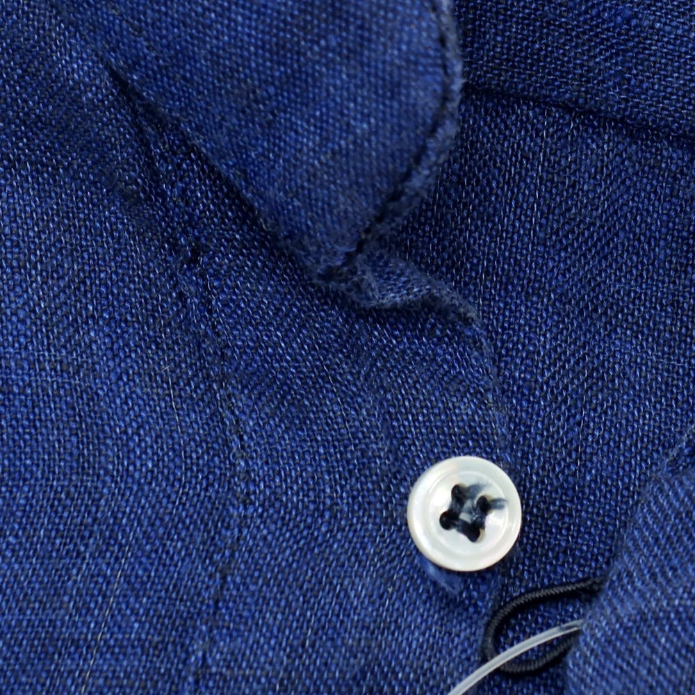 【中古】マリオ ムスカリエッロ Mario Muscariello リネン カプリシャツ ダークブルー【サイズS】【 状態ランクC 】【 メンズ 】