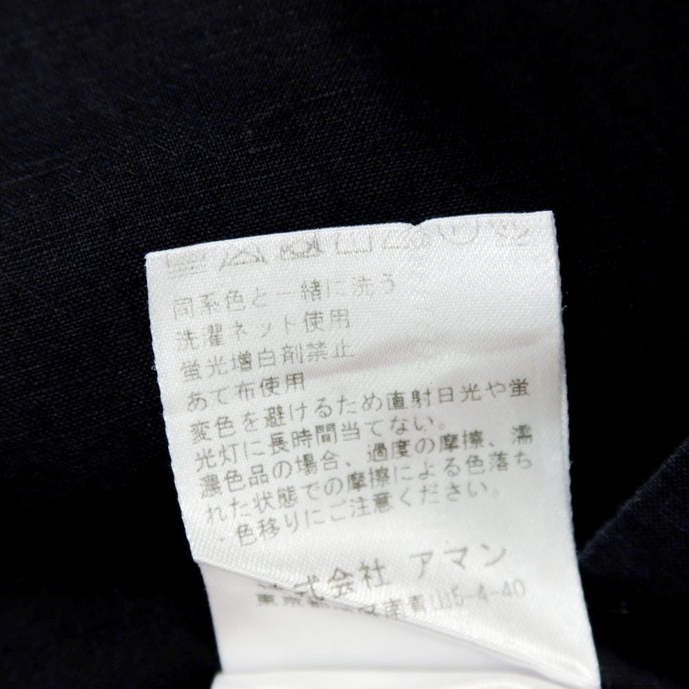 【中古】フィナモレ Finamore コットンリネン カジュアルシャツ ブラック【サイズS】【 状態ランクC 】【 メンズ 】