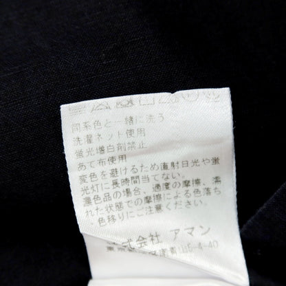 【中古】フィナモレ Finamore コットンリネン カジュアルシャツ ブラック【サイズS】【 状態ランクC 】【 メンズ 】