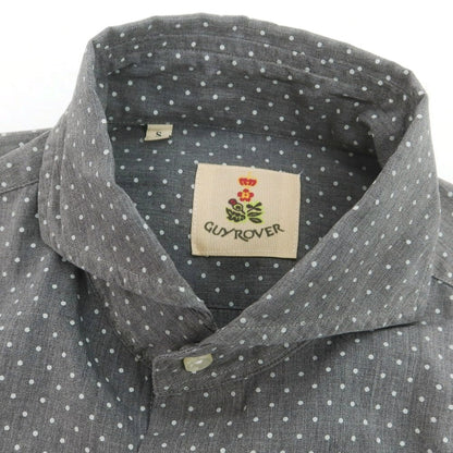 【中古】ギローバー GUY ROVER コットン ドット ホリゾンタルカラー カジュアルシャツ グレー【 S 】【 状態ランクB 】【 メンズ 】