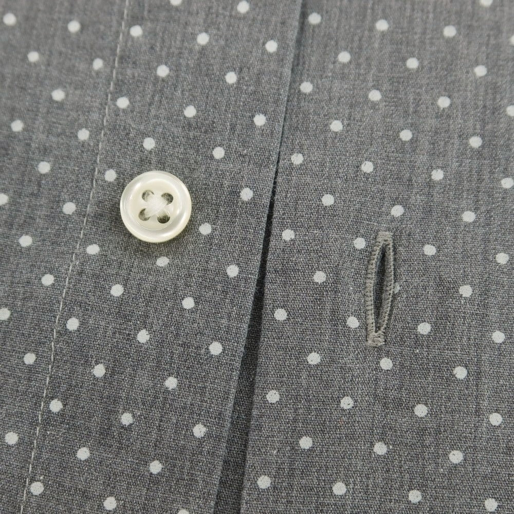 【中古】ギローバー GUY ROVER コットン ドット ホリゾンタルカラー カジュアルシャツ グレー【 S 】【 状態ランクB 】【 メンズ 】