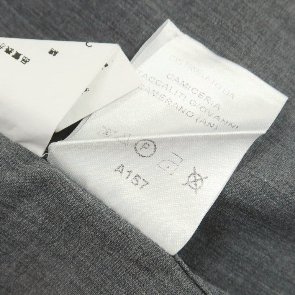 【中古】ギローバー GUY ROVER コットン ドット ホリゾンタルカラー カジュアルシャツ グレー【 S 】【 状態ランクB 】【 メンズ 】