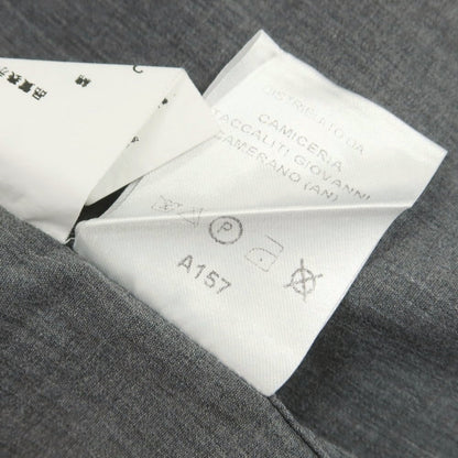 【中古】ギローバー GUY ROVER コットン ドット ホリゾンタルカラー カジュアルシャツ グレー【 S 】【 状態ランクB 】【 メンズ 】