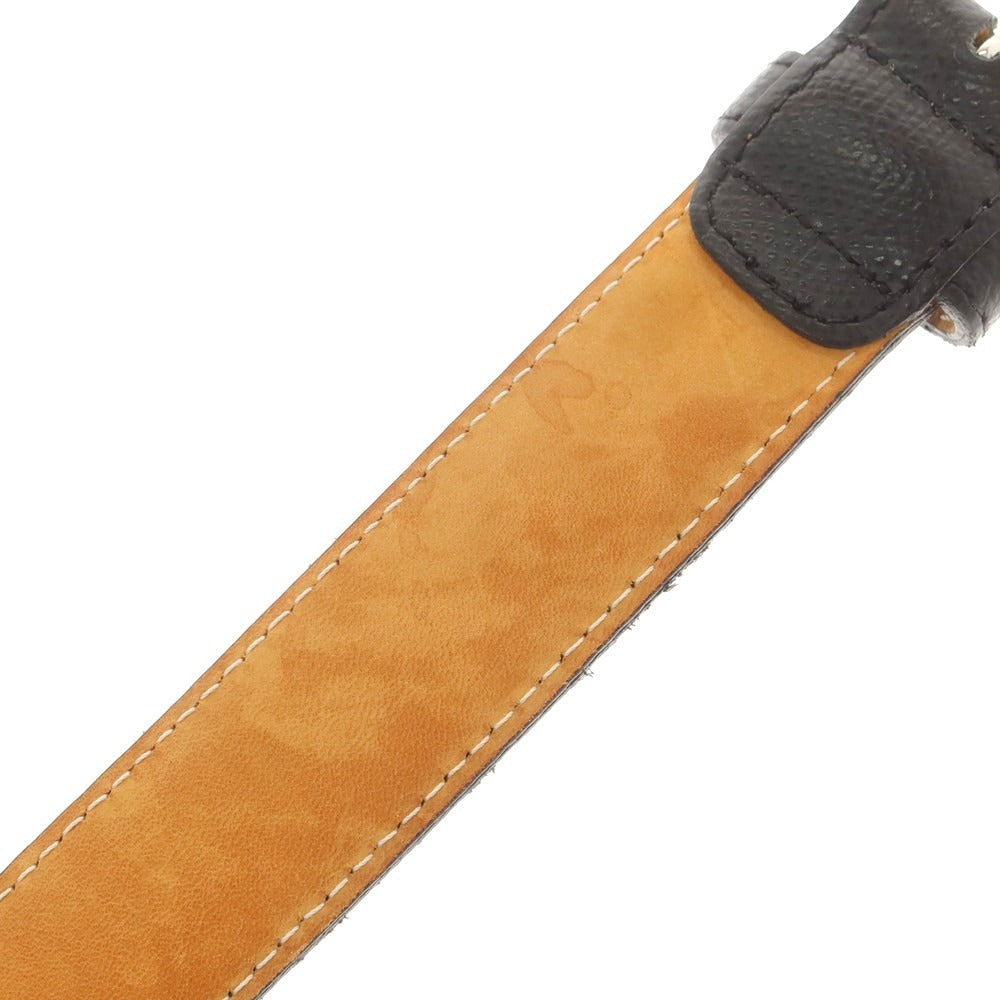 【中古】サドラーズ Saddlers 型押しレザー ベルト ブラック【 80-95 】【 状態ランクC 】【 メンズ 】