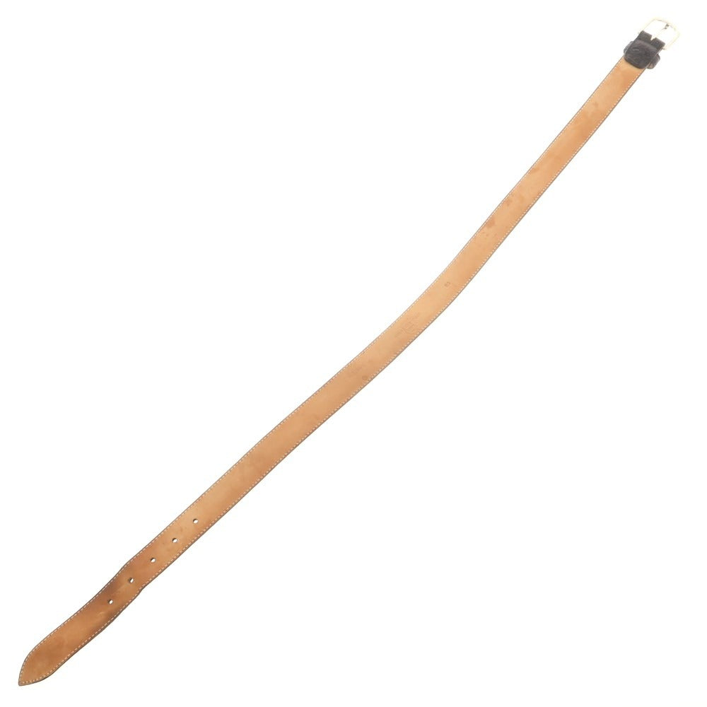 【中古】サドラーズ Saddlers クロコ型押しレザー ベルト ブラック【 80 】【 状態ランクC 】【 メンズ 】