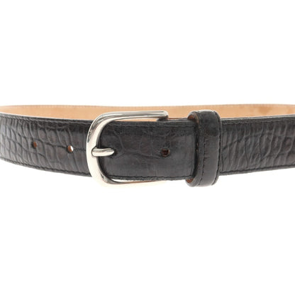 【中古】サドラーズ Saddlers クロコ型押しレザー ベルト ブラック【 80 】【 状態ランクC 】【 メンズ 】