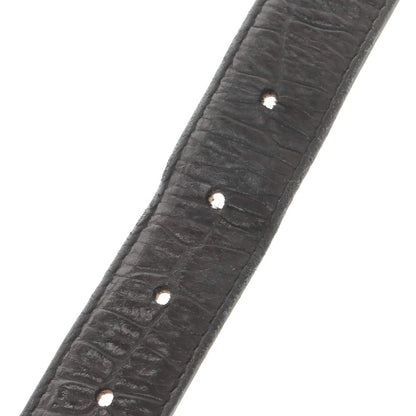 【中古】サドラーズ Saddlers クロコ型押しレザー ベルト ブラック【 80 】【 状態ランクC 】【 メンズ 】