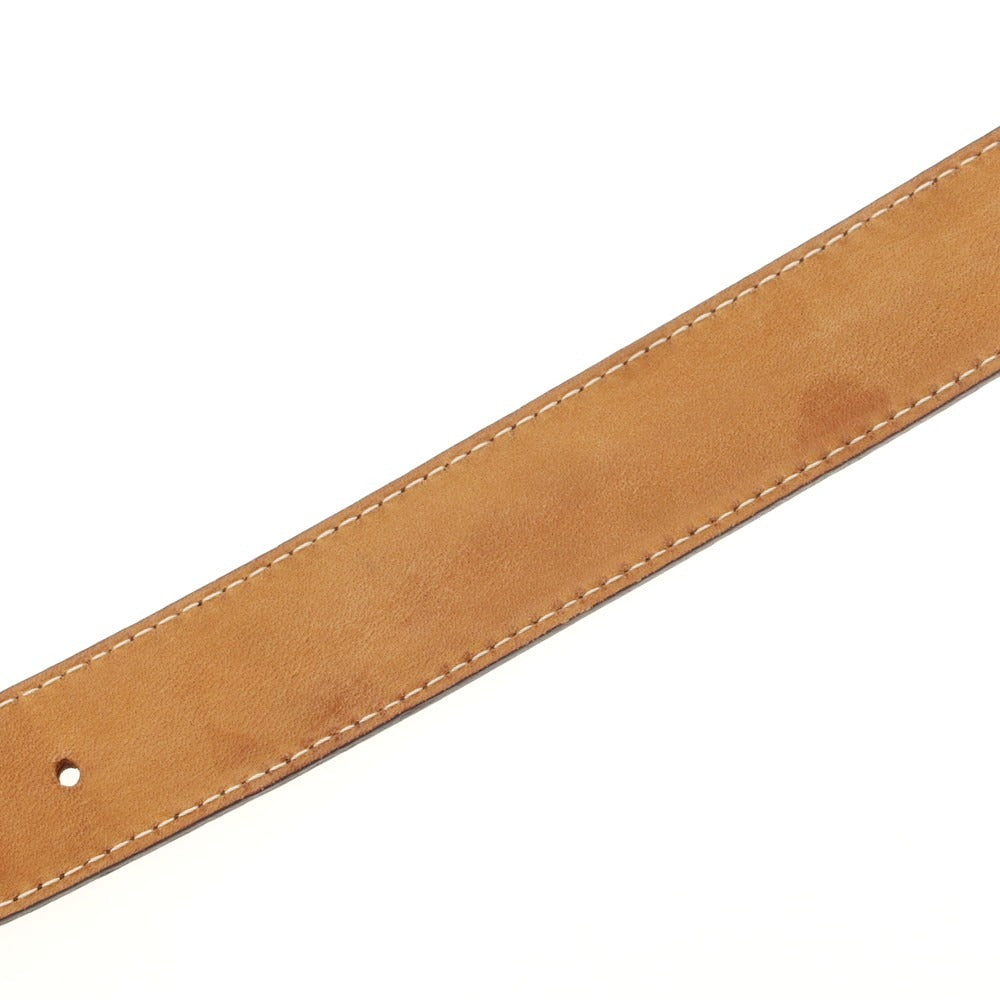 【中古】サドラーズ Saddlers クロコ型押しレザー ベルト ブラウン【 85-100 】【 状態ランクC 】【 メンズ 】