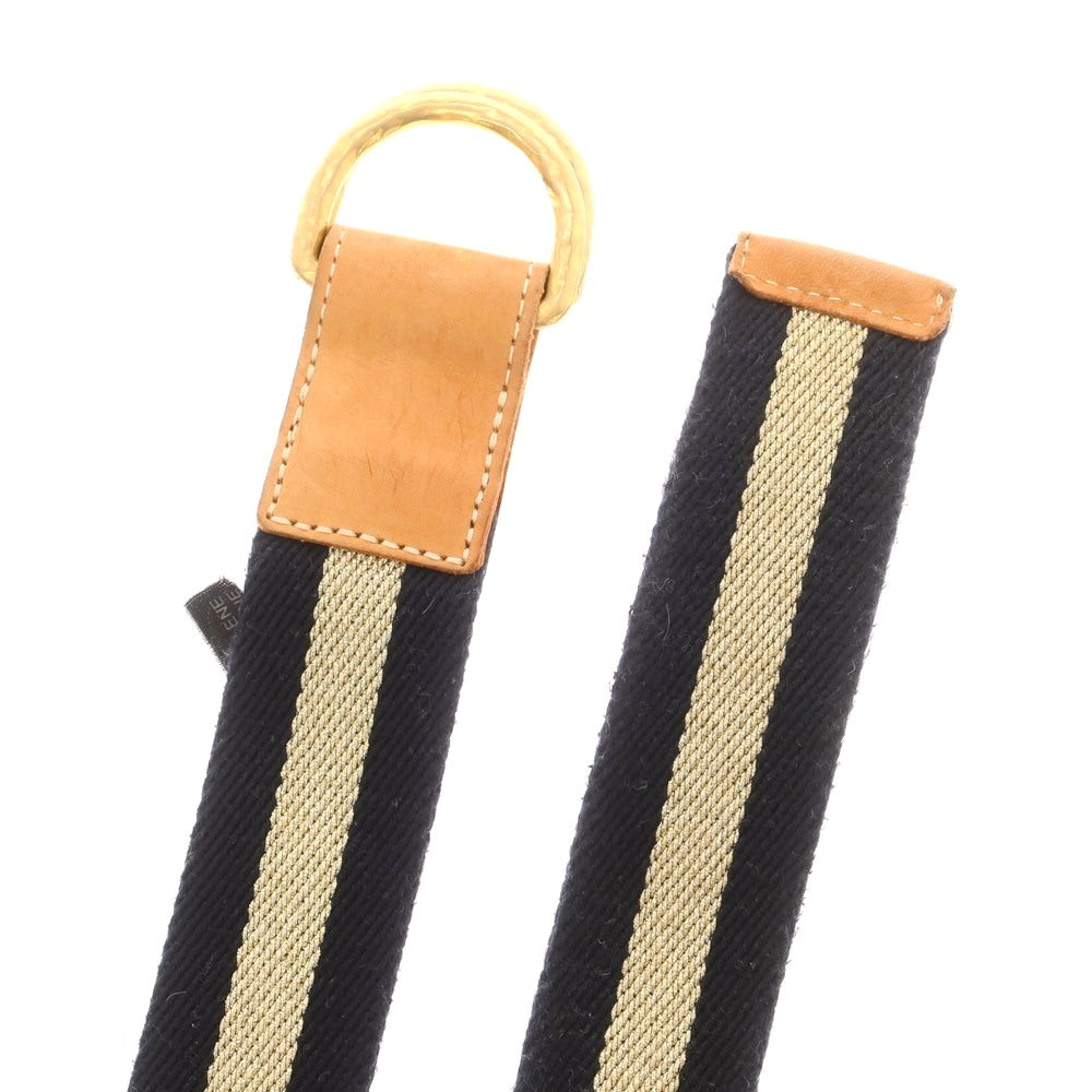 【中古】アンボワーズ AMBOISE ダブルリング リボンベルト ダークネイビーxゴールド【 85 】【 状態ランクB 】【 メンズ 】