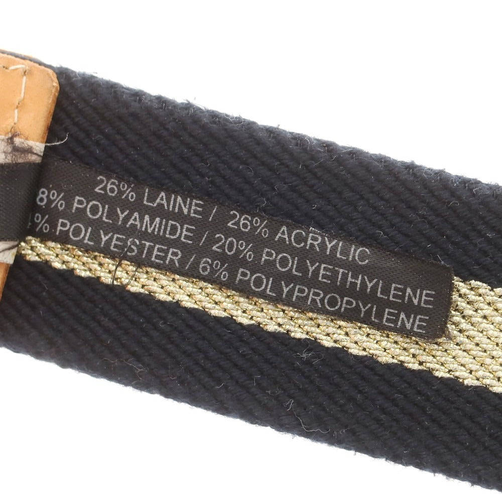 【中古】アンボワーズ AMBOISE ダブルリング リボンベルト ダークネイビーxゴールド【 85 】【 状態ランクB 】【 メンズ 】