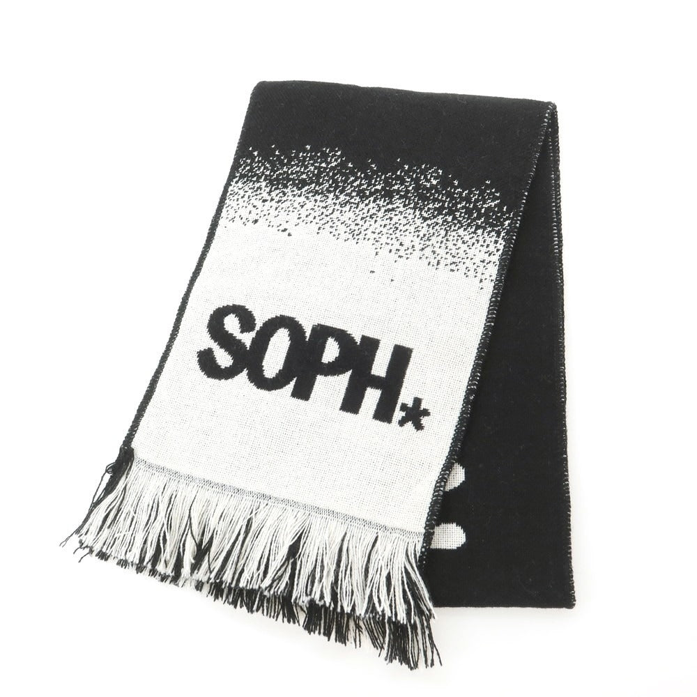 【中古】エフシーアールビー F.C.R.B. × ERIC HAZE 2025年秋冬 SOPH. TOKYO26周年記念 ニット マフラー ブラックxホワイト【 状態ランクA 】【 メンズ 】