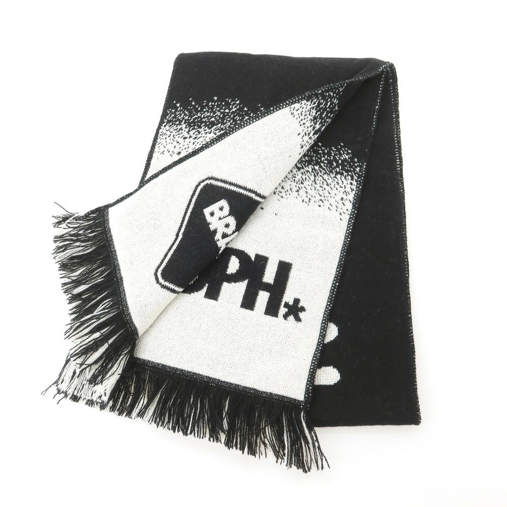【中古】エフシーアールビー F.C.R.B. × ERIC HAZE 2025年秋冬 SOPH. TOKYO26周年記念 ニット マフラー ブラックxホワイト【 状態ランクA 】【 メンズ 】