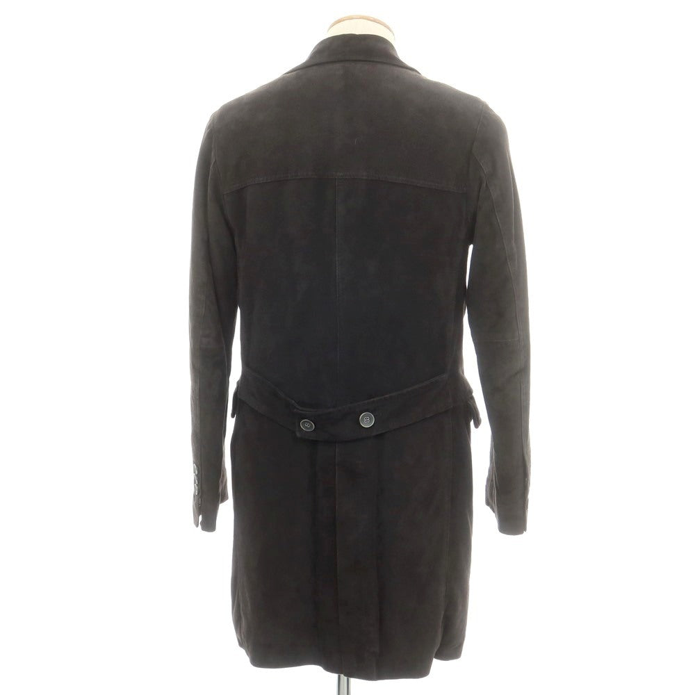 【中古】エンメティ EMMETI スエード系 中綿入り チェスターフィールドコート ブラック【 サイズ表記なし（S位） 】【 状態ランクC 】【 メンズ 】