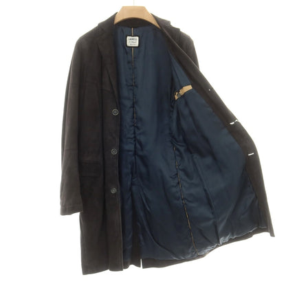 【中古】エンメティ EMMETI スエード系 中綿入り チェスターフィールドコート ブラック【 サイズ表記なし（S位） 】【 状態ランクC 】【 メンズ 】